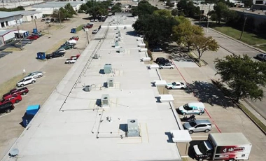 commercial roofing top view Worth TX